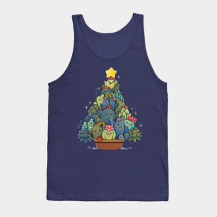 Succulents Xmas Tree Tank Top